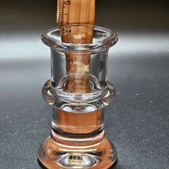 Kosta Boda Glass Bud Vase 4" Sweden Crystal minimalist Art Deco artistic design - Picture 9 of 10